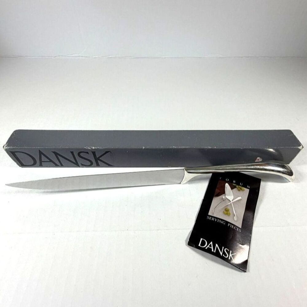 Vintage Dansk Torun Silverplate Cake Knife Italy w/Original Box